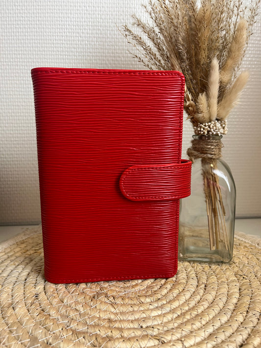 Saffiano binder a6 rood
