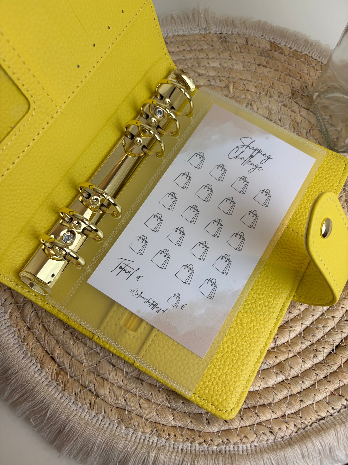 Luxe pebble binder yellow a6