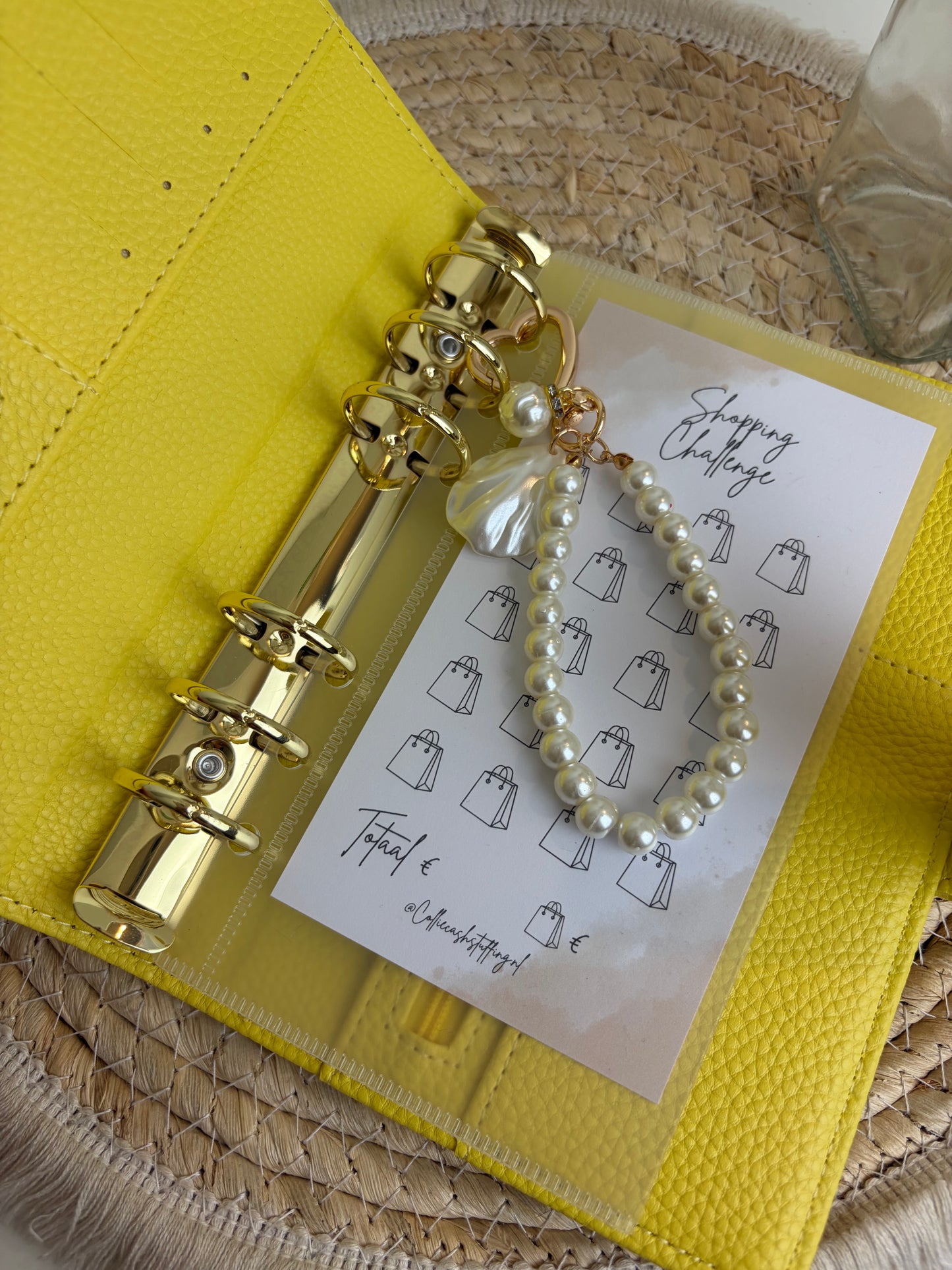 Luxe pebble binder yellow a6